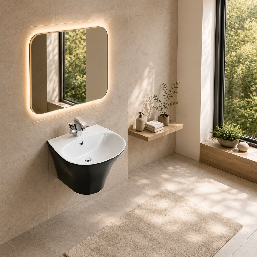 Candy Black One Piece Basin Wash Basin - My Home Studio